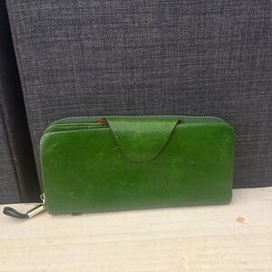 Yafeige Luxury Women's RFID Blocking Tri-fold Leather Wallet Green